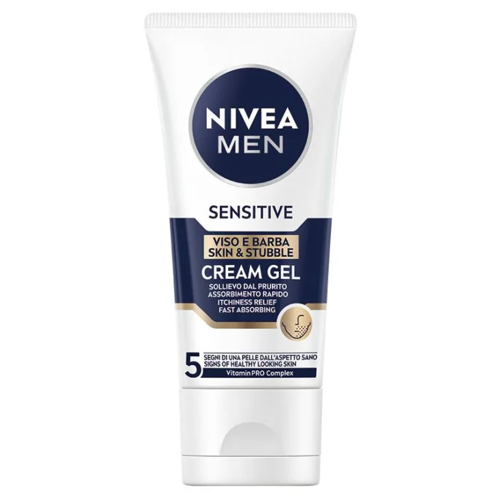 Nivea Men Sensitive Crema Gel Viso e Barba 50 ml