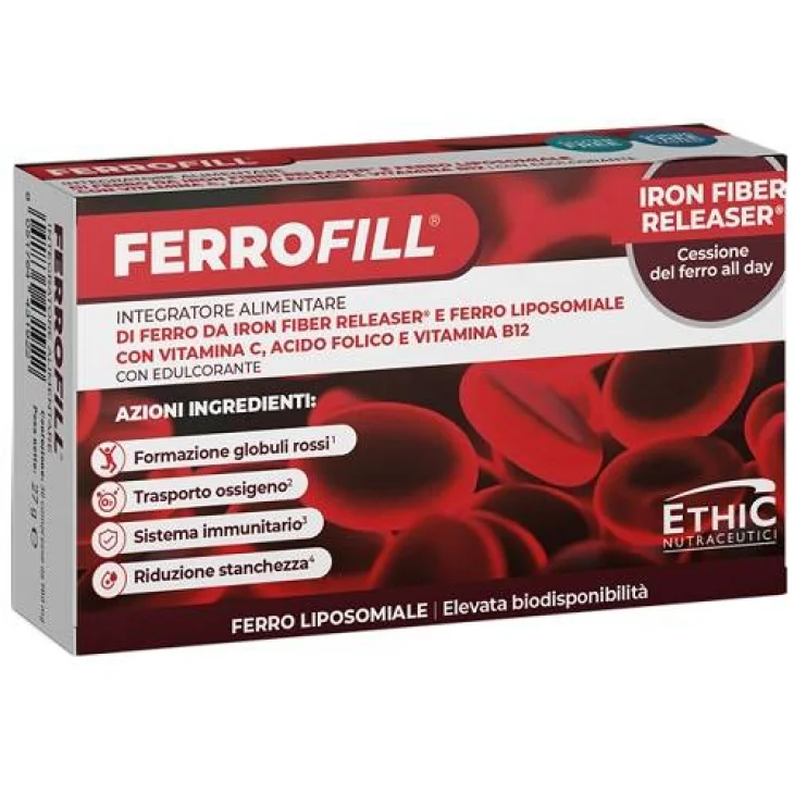 EthicSport Ferrofill Integratore di Ferro 30 Compresse