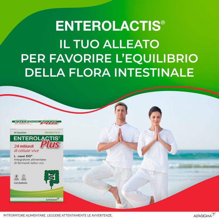 Enterolactis Plus Integratore di Fermenti Lattici Vivi 14 bustine