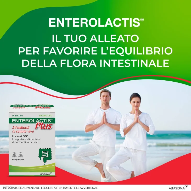 Enterolactis Plus Integratore di Fermenti Lattici Vivi 14 bustine