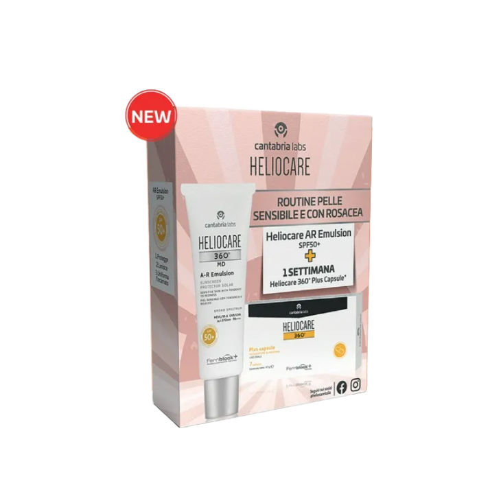 Heliocare 360 AR Emulsione SPF50+ 50ml con Omaggio Heliocare Plus 7 Capsule