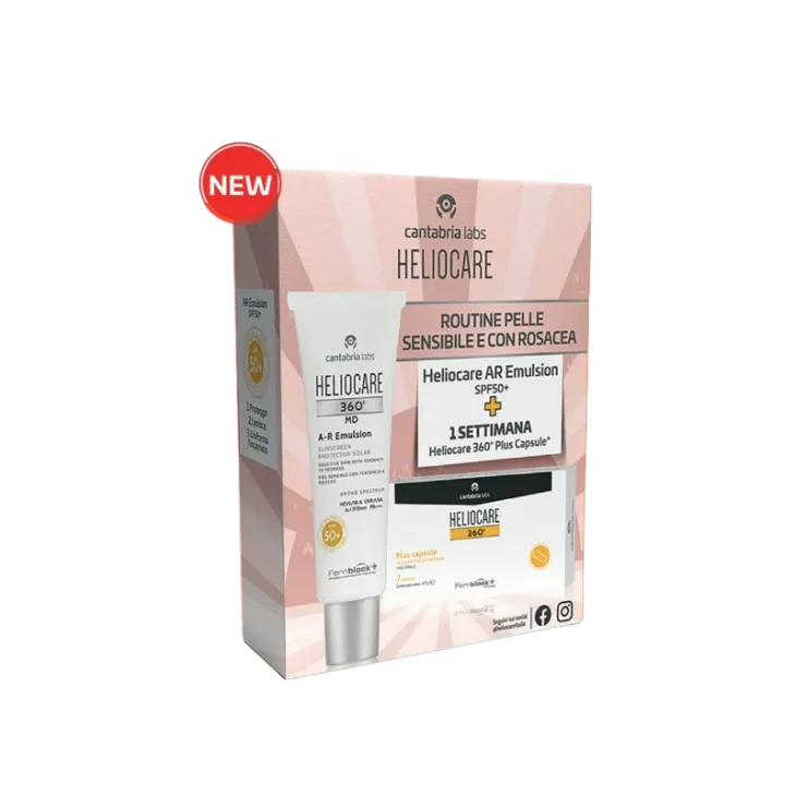 Heliocare 360 AR Emulsione SPF50+ 50ml con Omaggio Heliocare Plus 7 Capsule