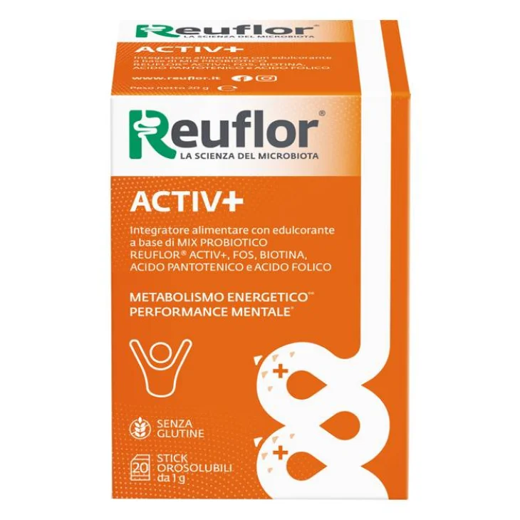 Reuflor Active+ Integratore per il Benessere Mentale 20 stick