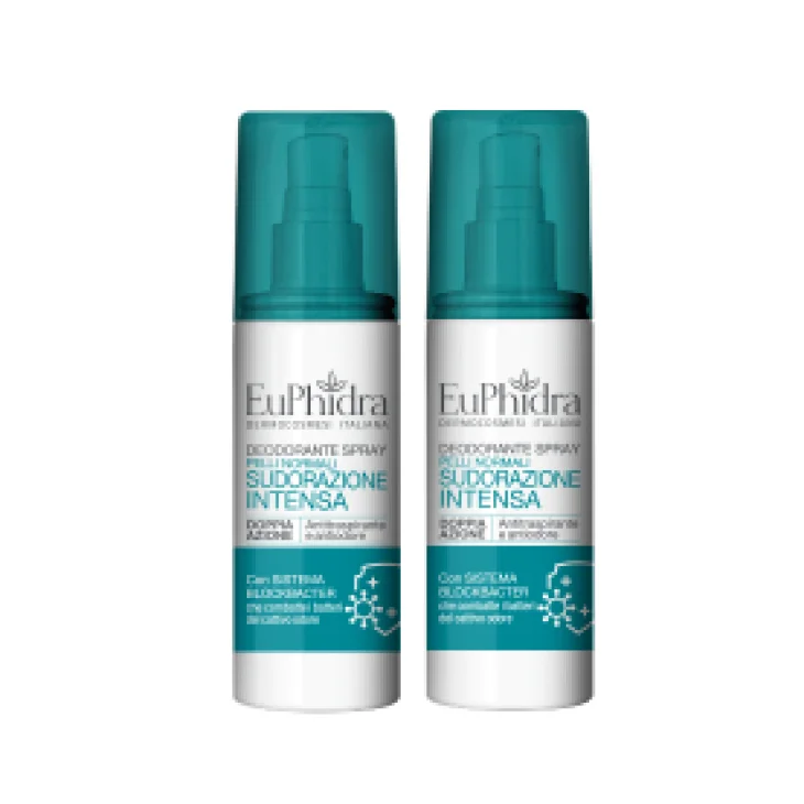 Euphidra Deo Spray Sudorazione Intensa 2 Pezzi Da 100 Ml