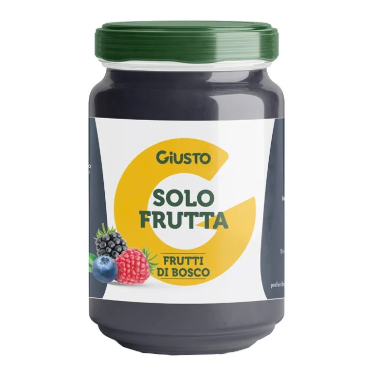Giusto Solo Frutta Confettura di Frutti di Bosco Senza Glutine 220 g