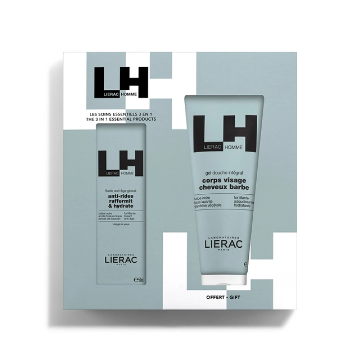 Lierac Homme Cofanetto Anti-Età Crema 50 ml + Gel Doccia 200 ml