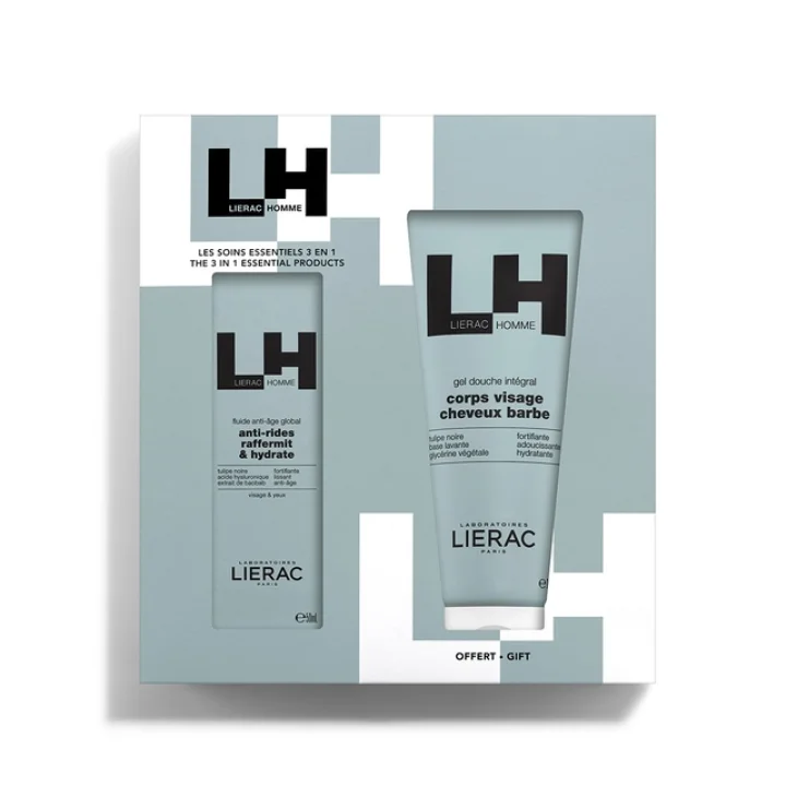 Lierac Homme Cofanetto Anti-Età Crema 50 ml + Gel Doccia 200 ml