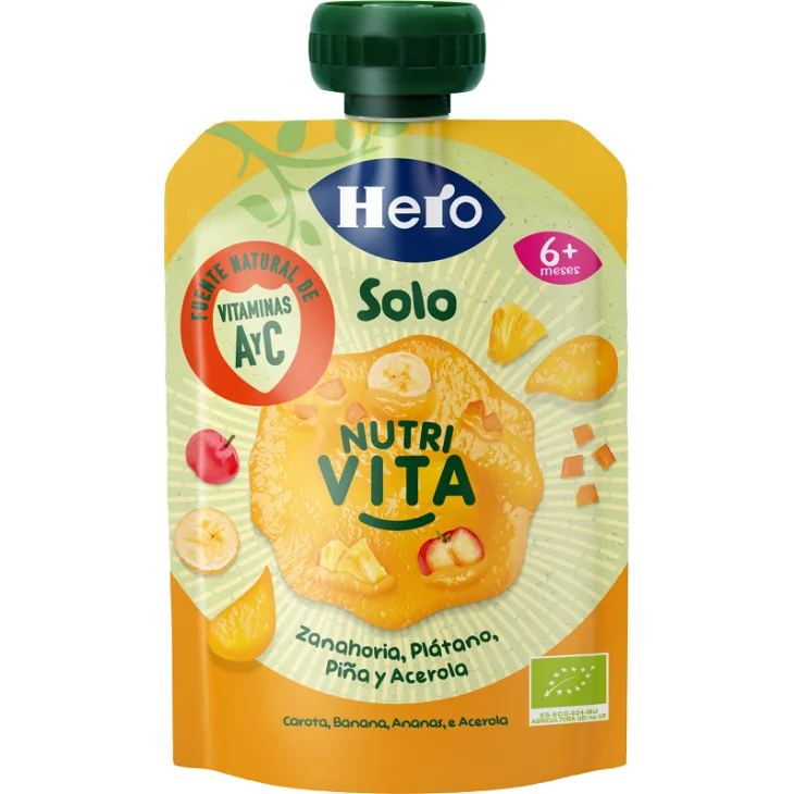 Hero Solo Nutrivita Pouch Carota Acerola Ananas Banana 100 g