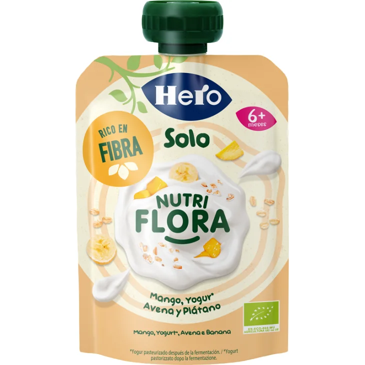 Hero Solo Pouch Nutriflora Yogurt Mango Avena Banana 100 g
