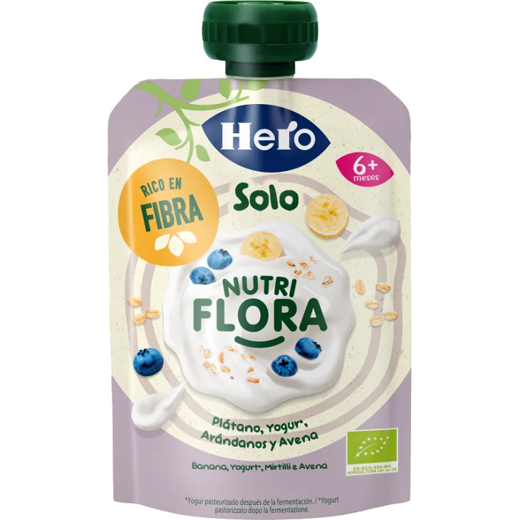 Hero Solo Pouch Nutriflora Yogurt Banana Avena Mirtilli 100 g