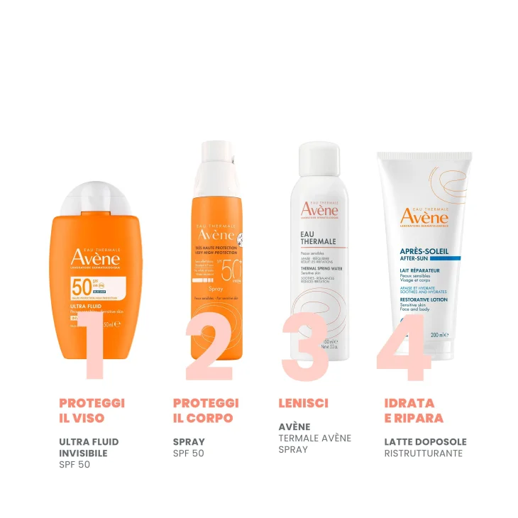 Avène Ultra Fluid SPF50 Protezione Solare Viso Invisibile Pelli Sensibili 50 ml