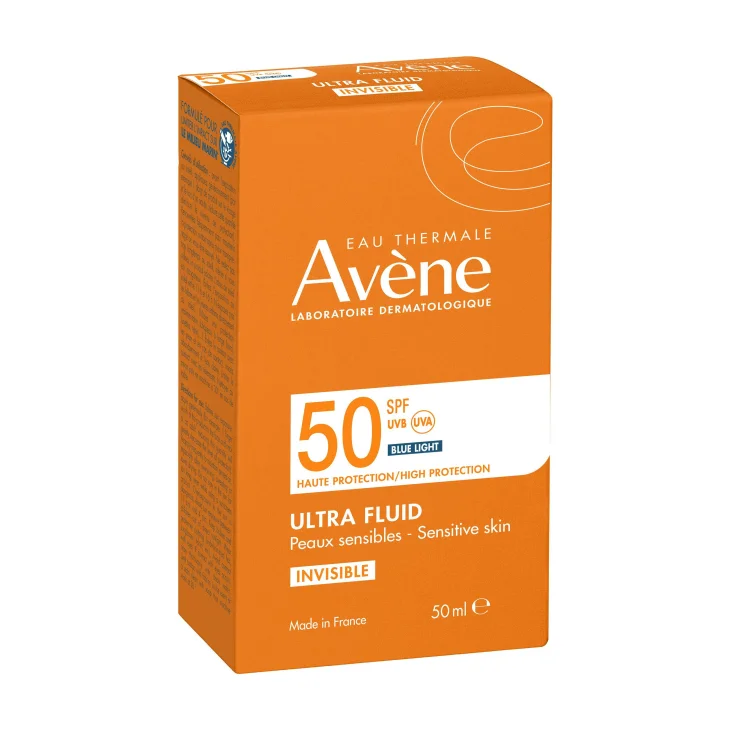 Avène Ultra Fluid SPF50 Protezione Solare Viso Invisibile Pelli Sensibili 50 ml
