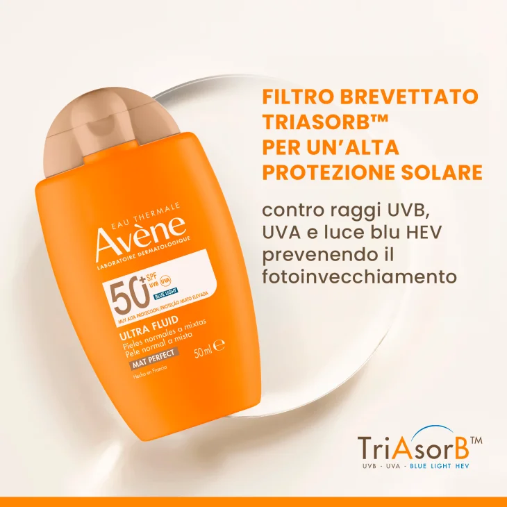 Av&egrave;ne Ultra Fluid Perfezionatore SPF50+ Protezione Solare Uniformante Colorata 50 ml