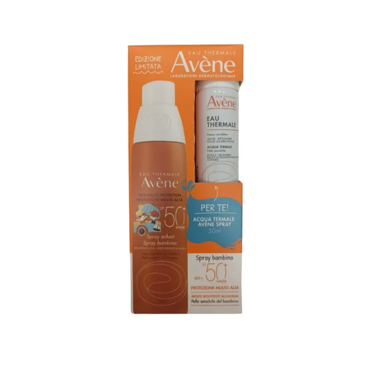 Avène Solari Spray spf50+ per Bambini 200 ml + Acqua Termale Spray 50 ml