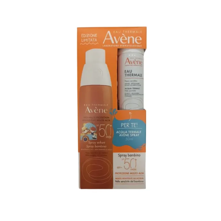 Avène Solari Spray spf50+ per Bambini 200 ml + Acqua Termale Spray 50 ml