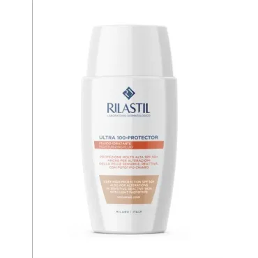 Rilastil Ultra 100 Protection Color Protezione Solare Viso spf50+ per Fototipi Chiari 50 ml