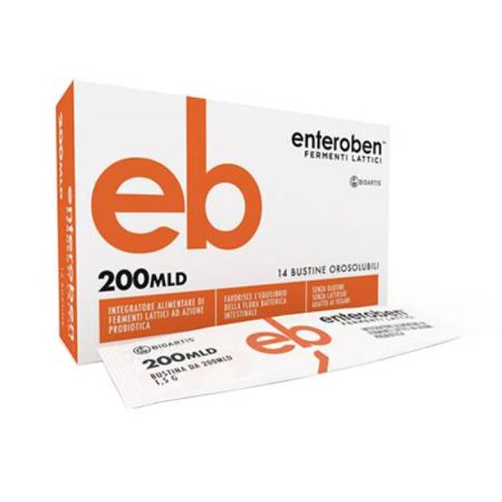 Enteroben 200MLD Integratore di fermenti Lattici Vivi 14 Stick Pack