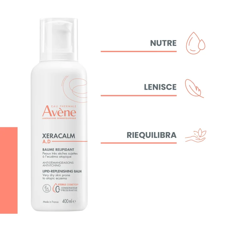 Avène Eau Thermale Xeracalm AD Balsamo Liporestitutivo Corpo 400 ml Nuova Formula