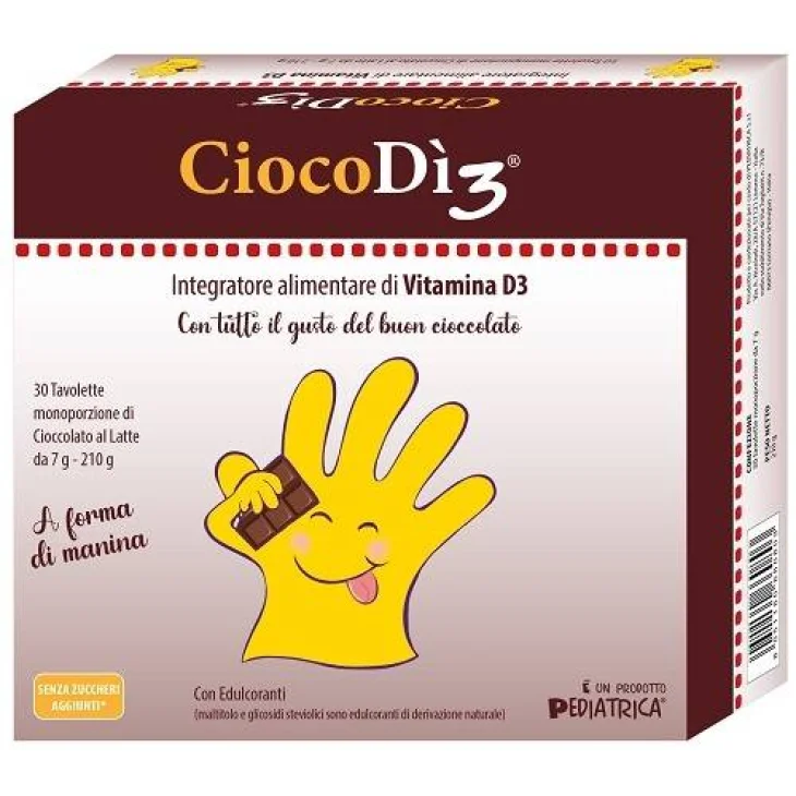CiocoDi3 Integratore di Vitamina D3 30 Tavolette