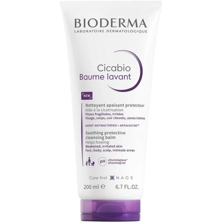 Bioderma Cicabio Baume Lavant Detergente per Pelli Sensibili 200 ml