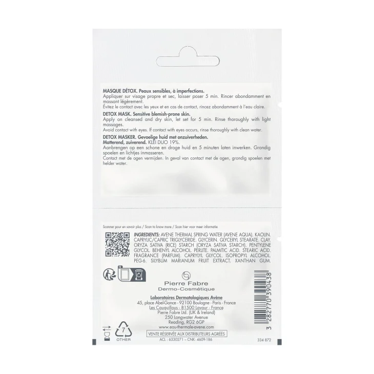 Avène Cleanance Maschera Detox Viso 2 pezzi 6 ml