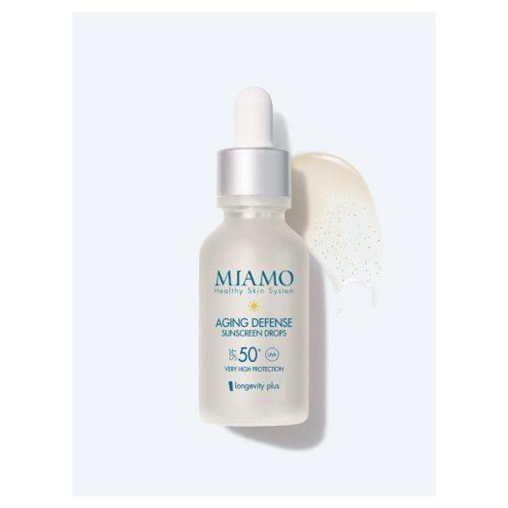 Miamo Aging Defense Sunscreen Drops Siero Viso Antiage con spf 50+ 30 ml