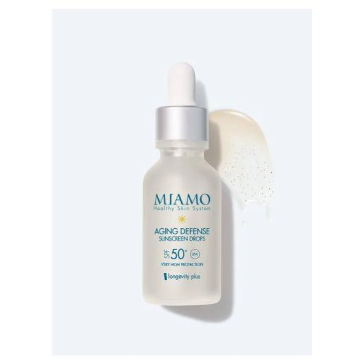 Miamo Aging Defense Sunscreen Drops Siero Viso Antiage con spf 50+ 30 ml