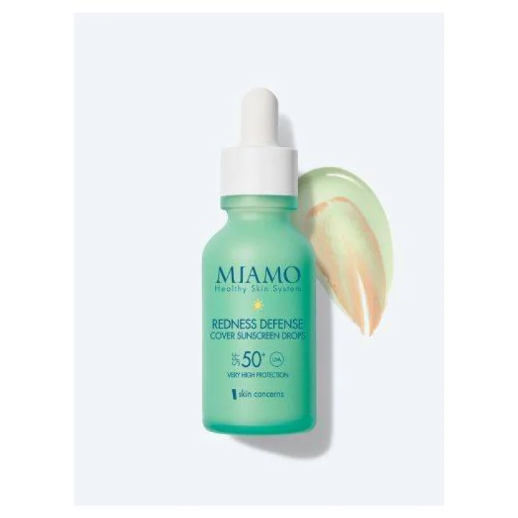 Miamo Redness Defense Cover Sunscreen Drops spf50+ Siero Viso Anti-Rossori 30 ml