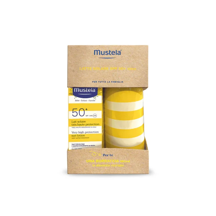 Mustela Special Pack Latte Solare SPF50+ 100 ml + Borraccia Omaggio 680 ml