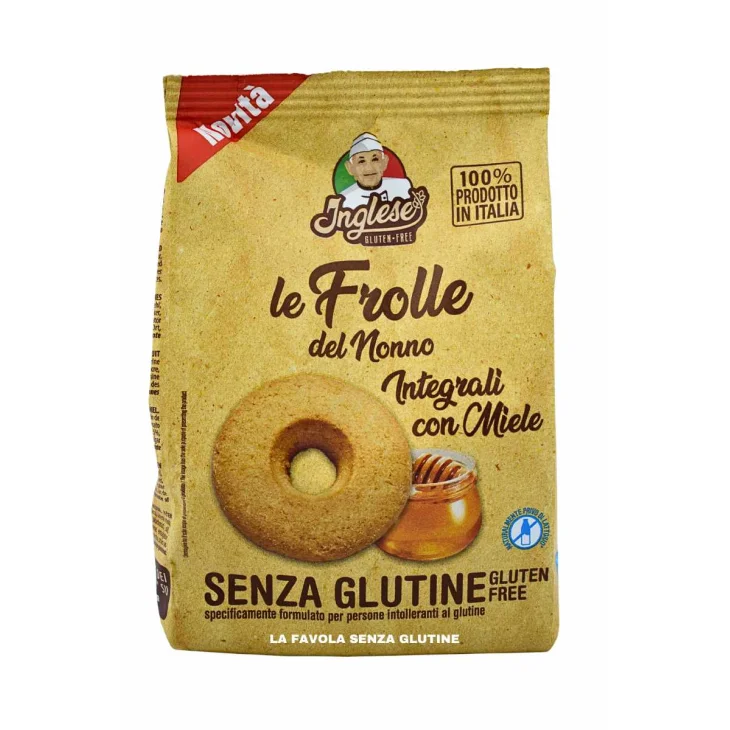 Inglese Frolle Integrali con Miele senza Glutine 200 g