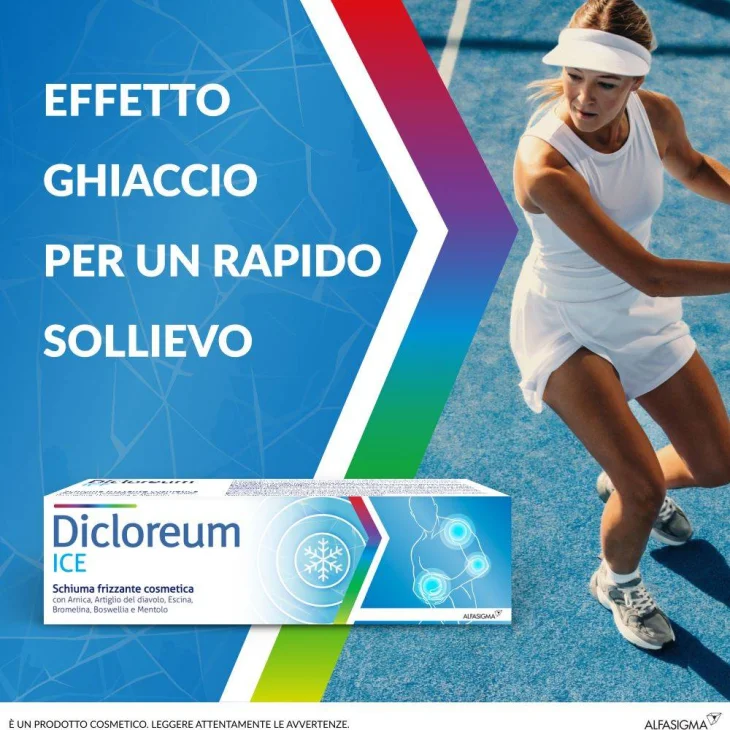 Dicloreum Ice Schiuma Frizzante Cosmetica Traumi e Contusioni 150 ml