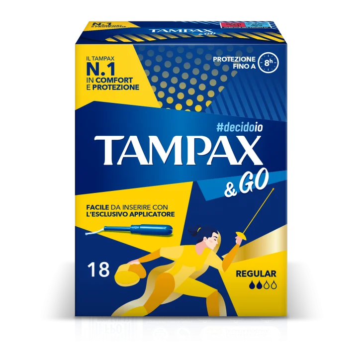 Tampax & Go Regular Assorbente Interno 18 Pezzi