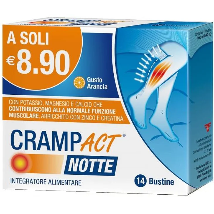 Linea Act CrampAct Notte Integratore di Magnesio e Potassio 14 Bustine