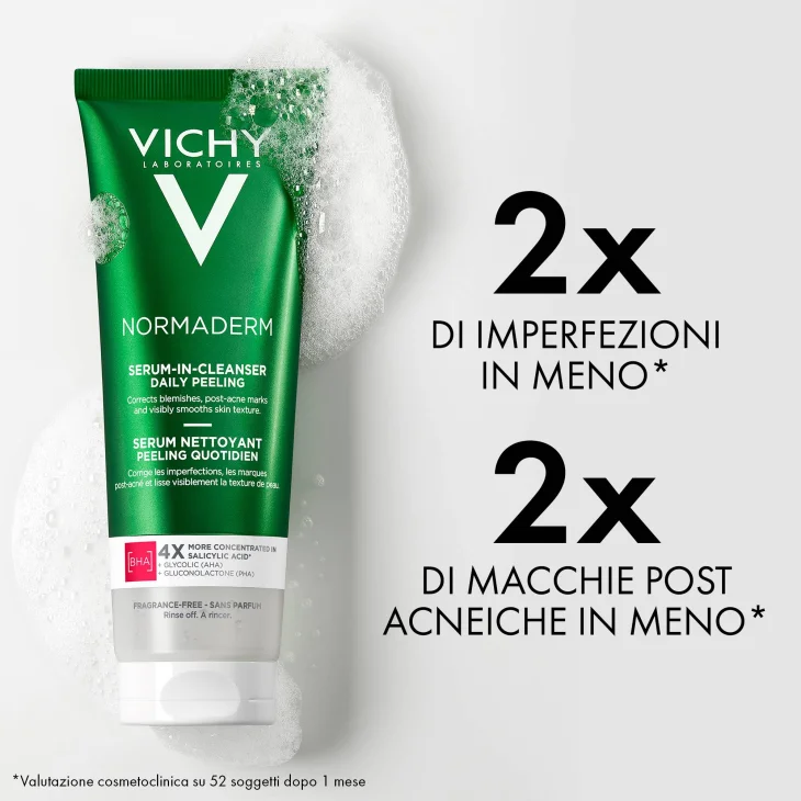 Vichy Normaderm Nettoyant Peeling Cleanser Siero Detergente Quotidiano 125 ml