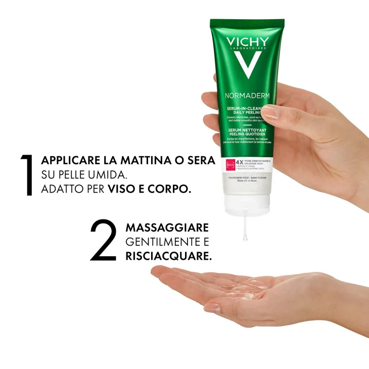 Vichy Normaderm Nettoyant Peeling Cleanser Siero Detergente Quotidiano 125 ml