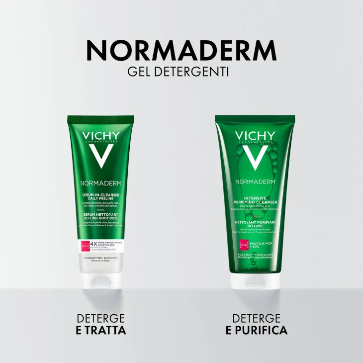 Vichy Normaderm Nettoyant Peeling Cleanser Siero Detergente Quotidiano 125 ml