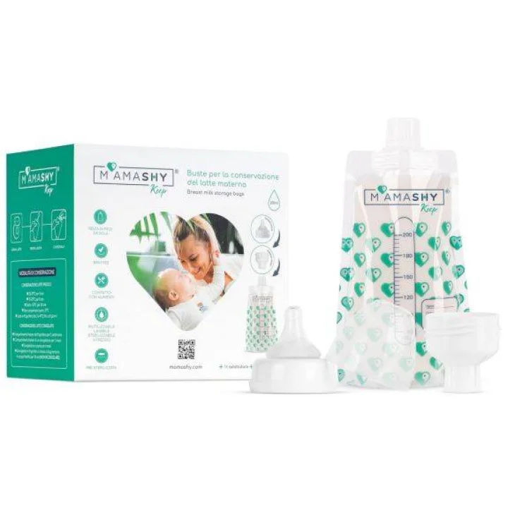 MamaShy Keep Buste Presterilizzate per la Conservazione del Latte Materno 30 buste