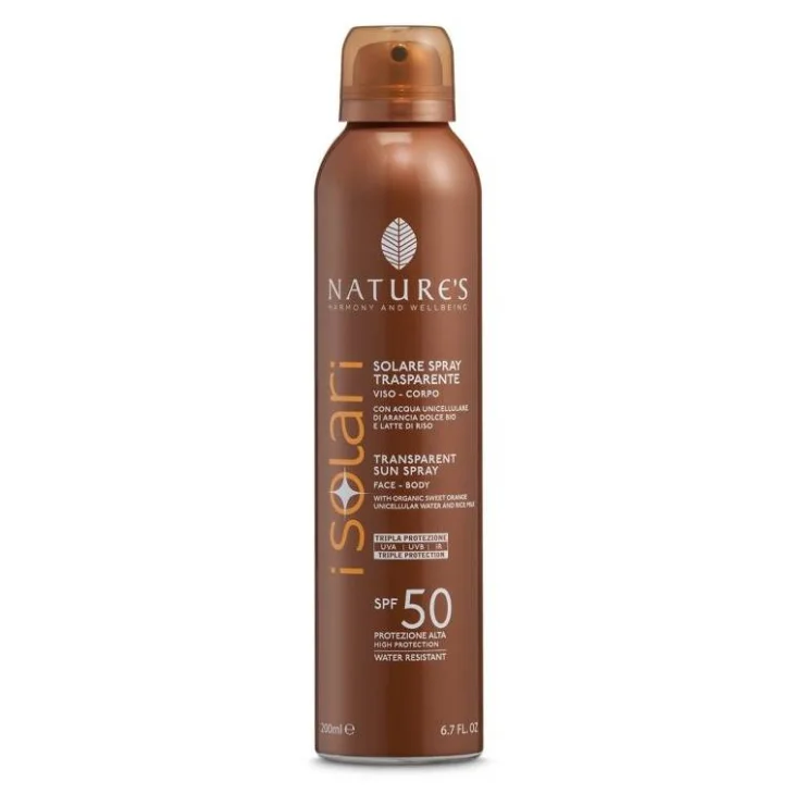 Nature's i Solari Spray Trasparente Viso-Corpo SPF50 200 ml
