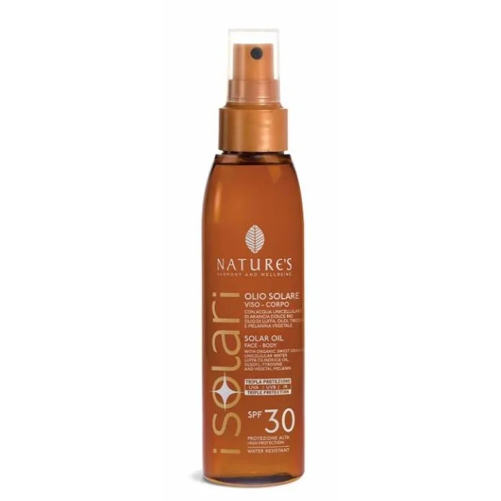 Nature's i Solari Olio Solare Viso e Corpo SPF30 150 ml