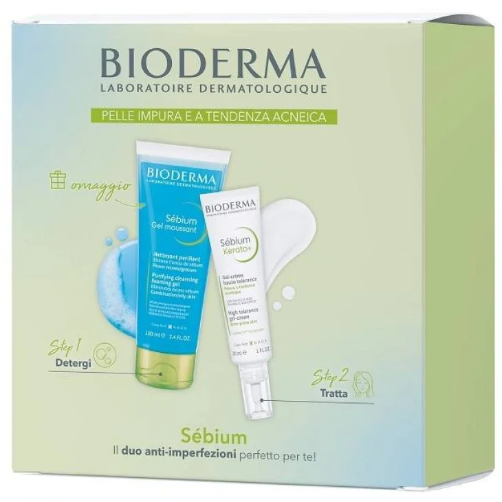 Bioderma Sebium Routine Pack 1 Sebium Kerato+ 40 ml + 1 Sebium Gel Mousse 100 ml