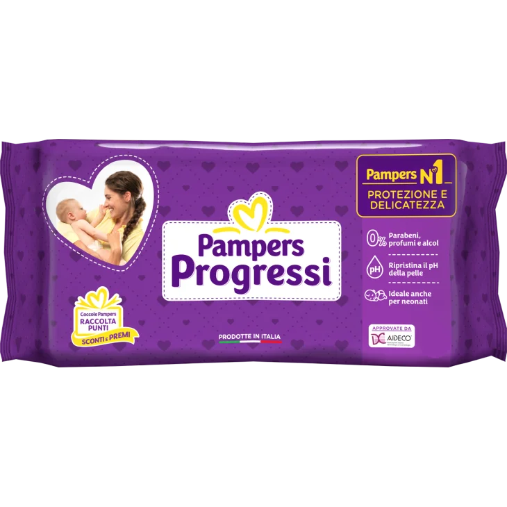 Pampers Progressi Sensitive Salviette Aloe 63 pezzi