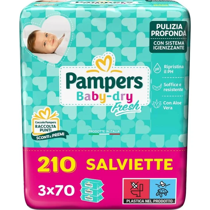 Pampers BABY FRESH FORMULA ESCLUSIVA Salviette  210 PEZZI
