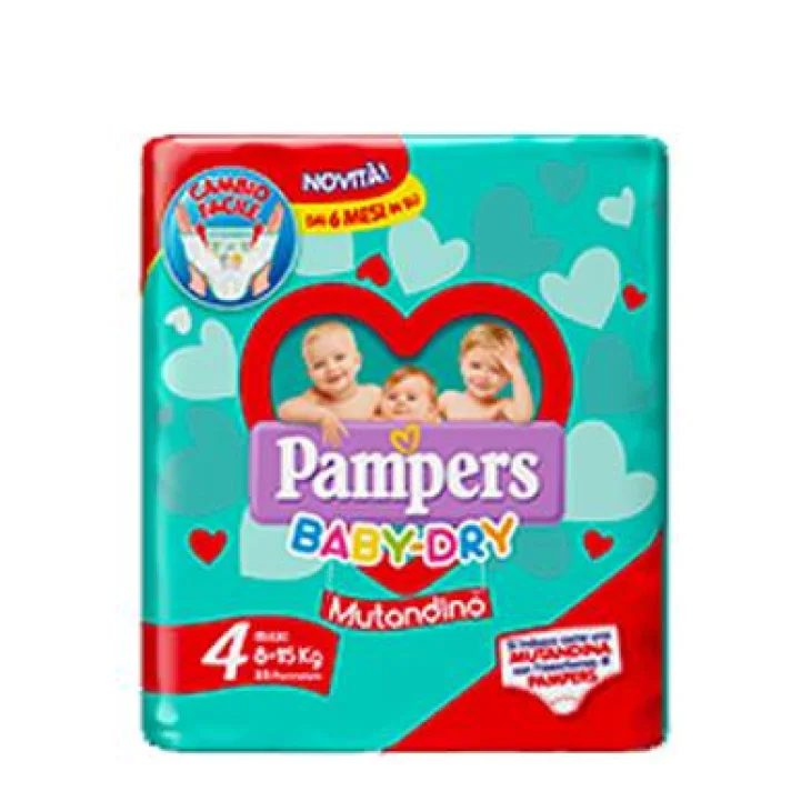 PAMPERS BABY DRY MUTANDINA MAXI 4 SMALL PACK 16 PEZZI