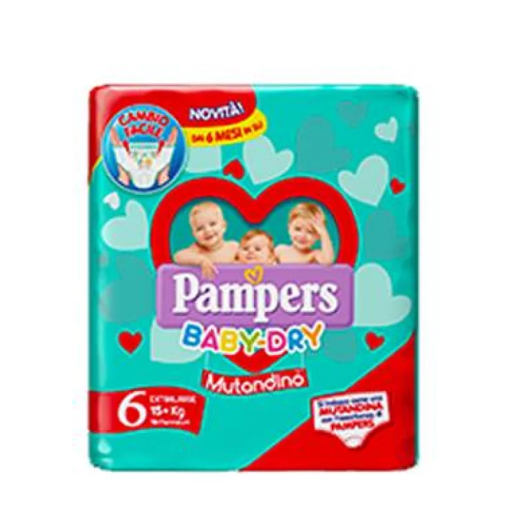 PAMPERS BABY DRY MUTANDINA XL 6 SMALL PACK 14 PEZZI