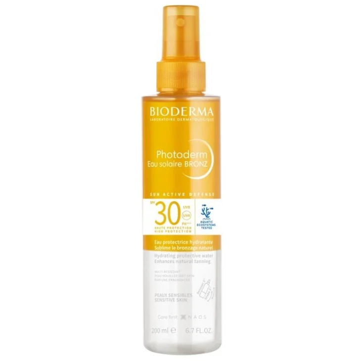 Bioderma Photoderm Eau Solaire Bronz SPF30 Acqua Solare Idratante 200 ml