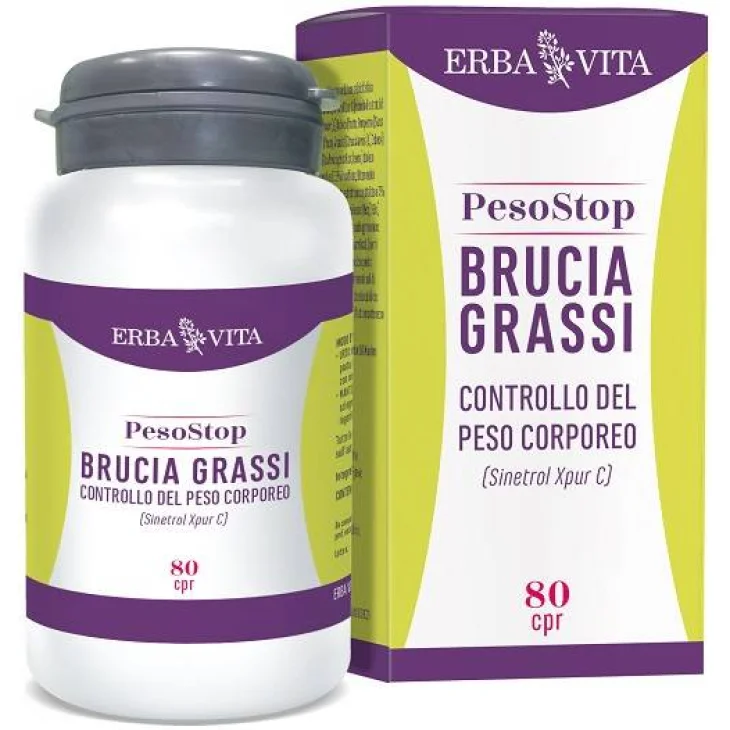 Erba Vita PesoStop Brucia Grassi Integratore per il Controllo del Peso 80 compresse