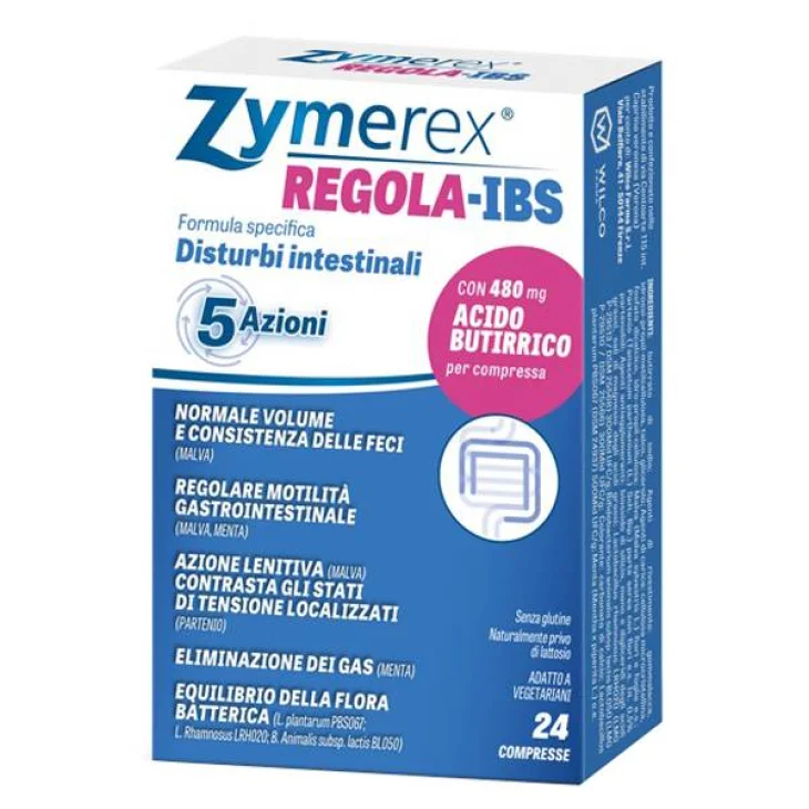 Zymerex Regola-IBS Integratore per i Disturbi Intestinali 24 compresse