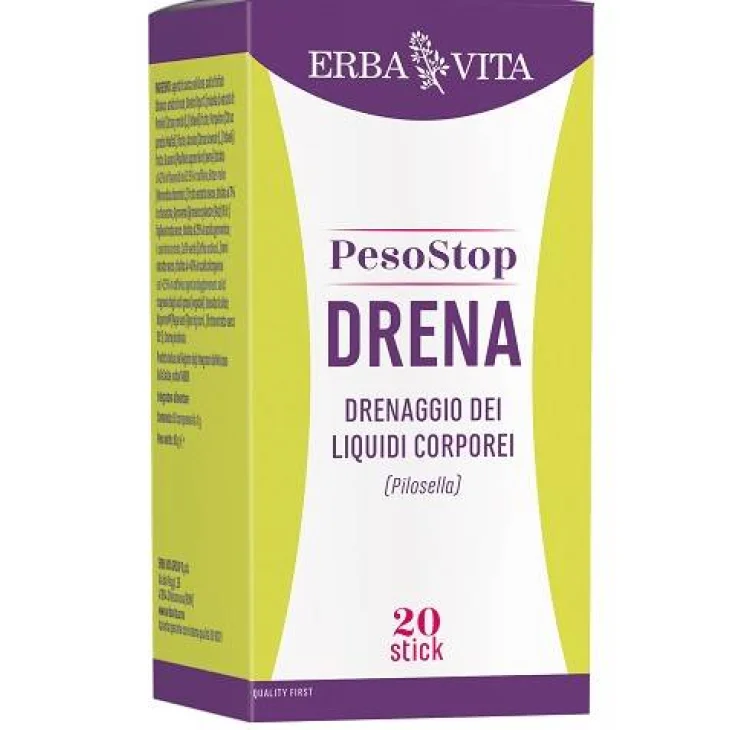 Erba Vita PesoStop Drena Integratore Drenante 20 stick