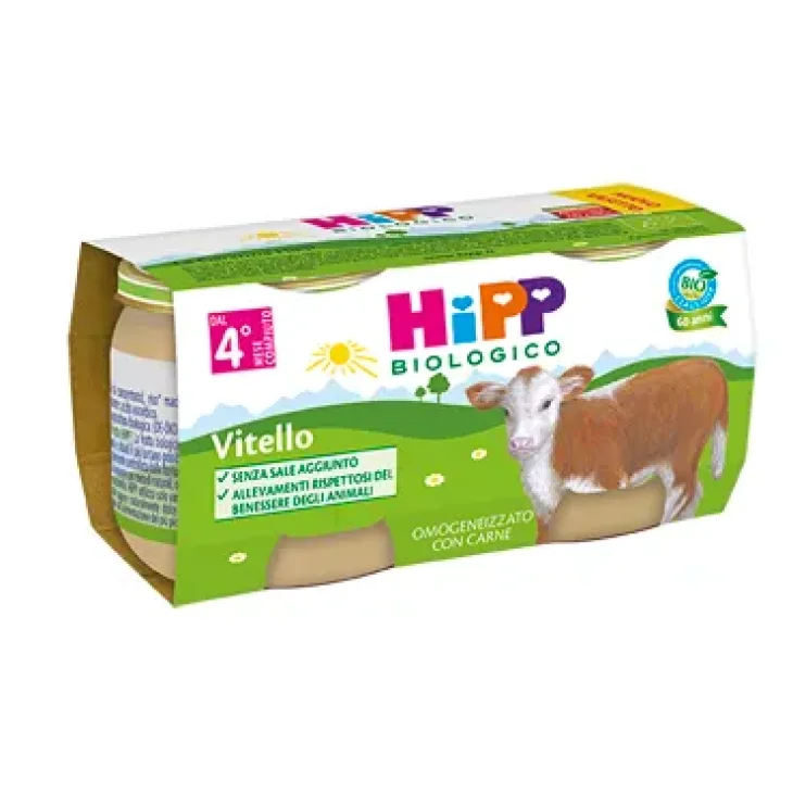 Hipp Bio Omogeneizzato al Vitello 2 pezzi da 80 g