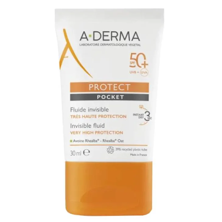 A-derma A-D Pocket Protect Fluido Invisibile Viso SPF 50+ 30 ml